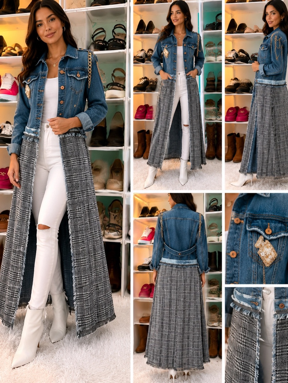 Customized Zara Denim Jacket size Medium